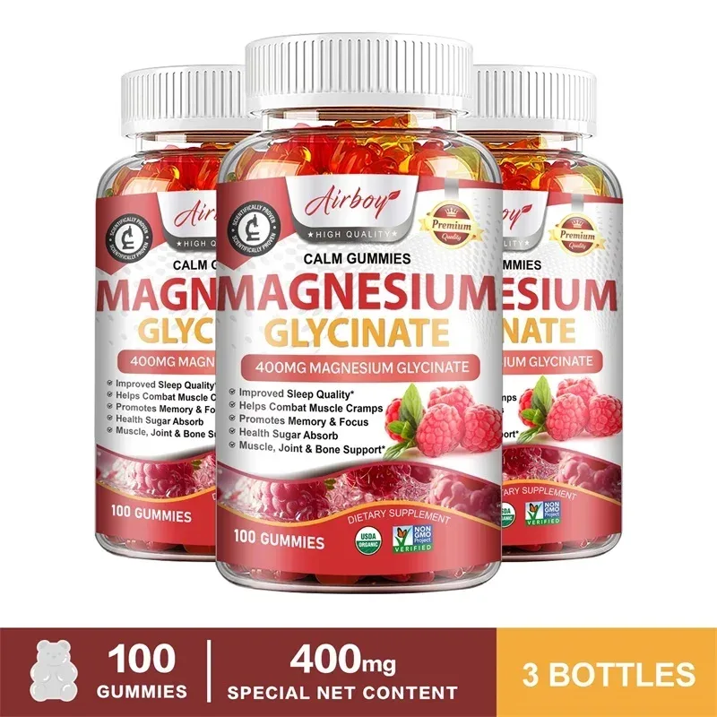 Magnesium Glycinate Gummies - Brain Health Strengthen Muscles and Bones Improve Sleep Relax Nerves — image 9