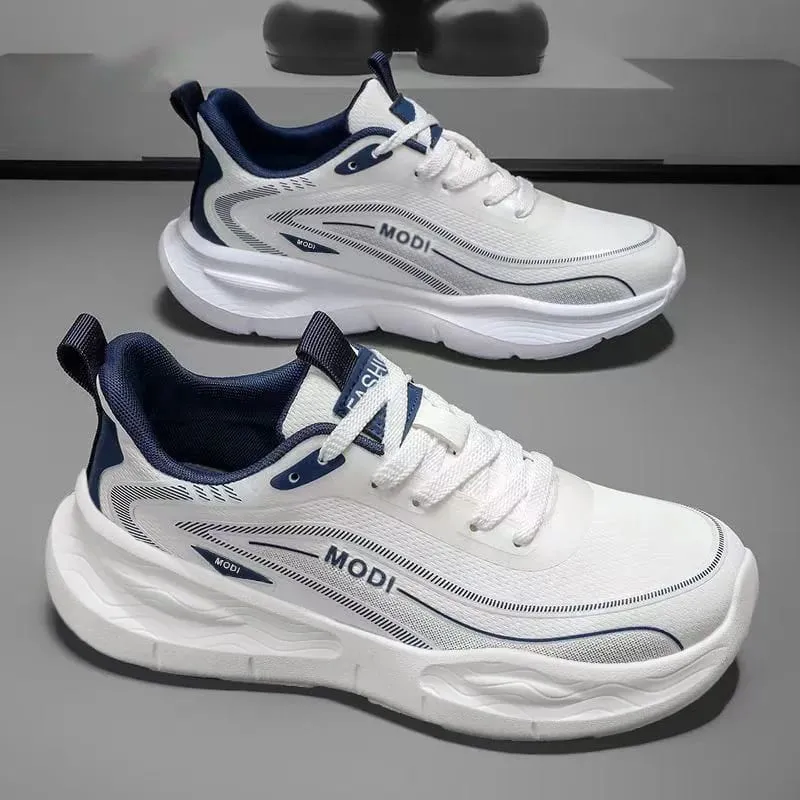 Casual Fashion Mens Sneakers Platform Increase Height Breathable Running Shoes Free Shipping Lightweight Non Leather Hiking — image 2