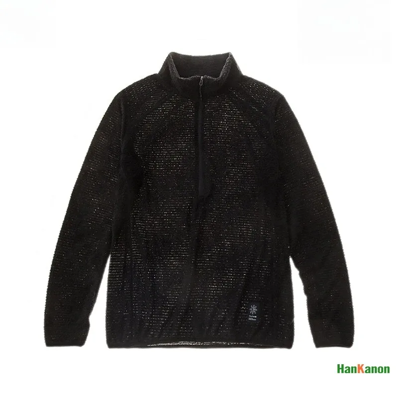 Men's Half - Zip Stand Collar Sweatshirt maraming nalalaman Air Fleece Base Layer para sa Panlabas na Camping Hiking Cycling — image 1