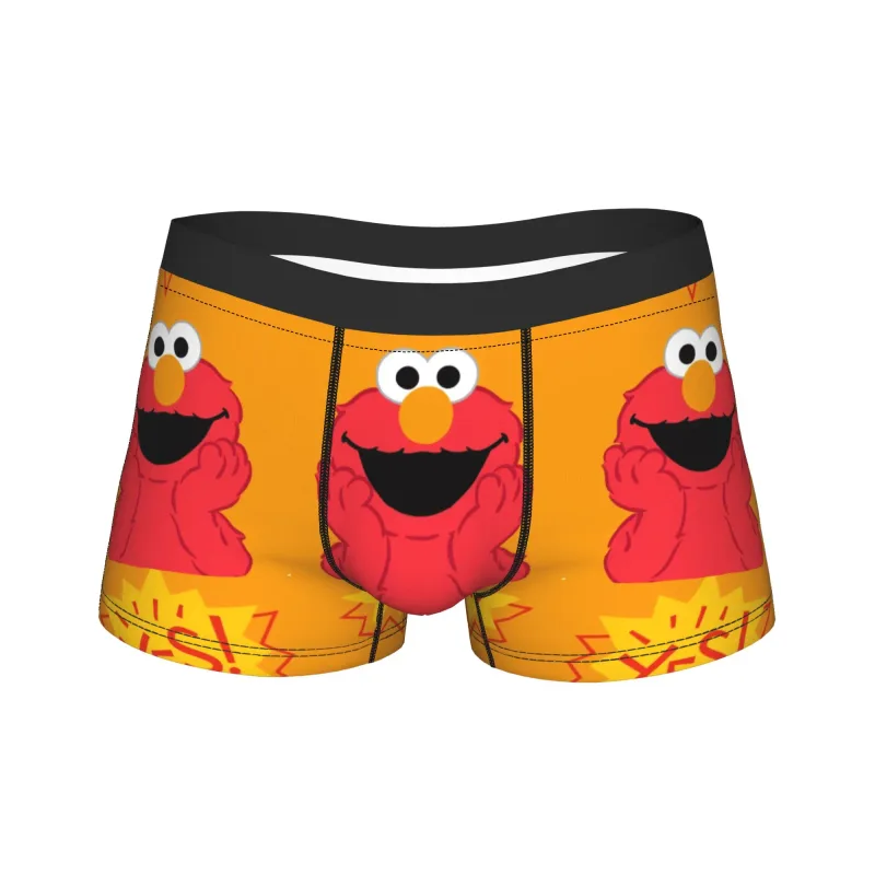 S-Sesames Streets Tango Elmo & Grover Cueca masculina Shorts Cuecas Boxershorts engraçados Qualidade Aduaneira Calcinhas Oversize — image 26