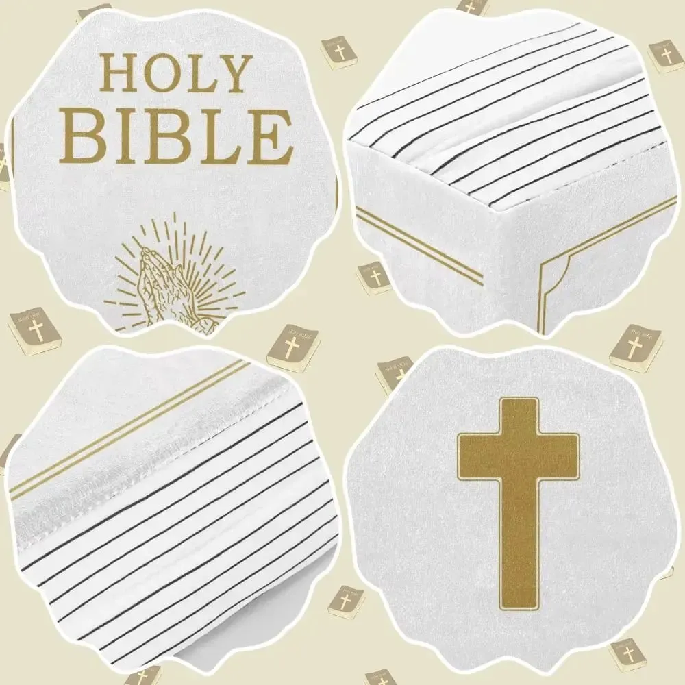 Living Room Realistic Looking Bible Pillow Sofa Cushion Bible Throw Pillow 33*22cm Cutest Bible Cushion Christmas Present — image 7