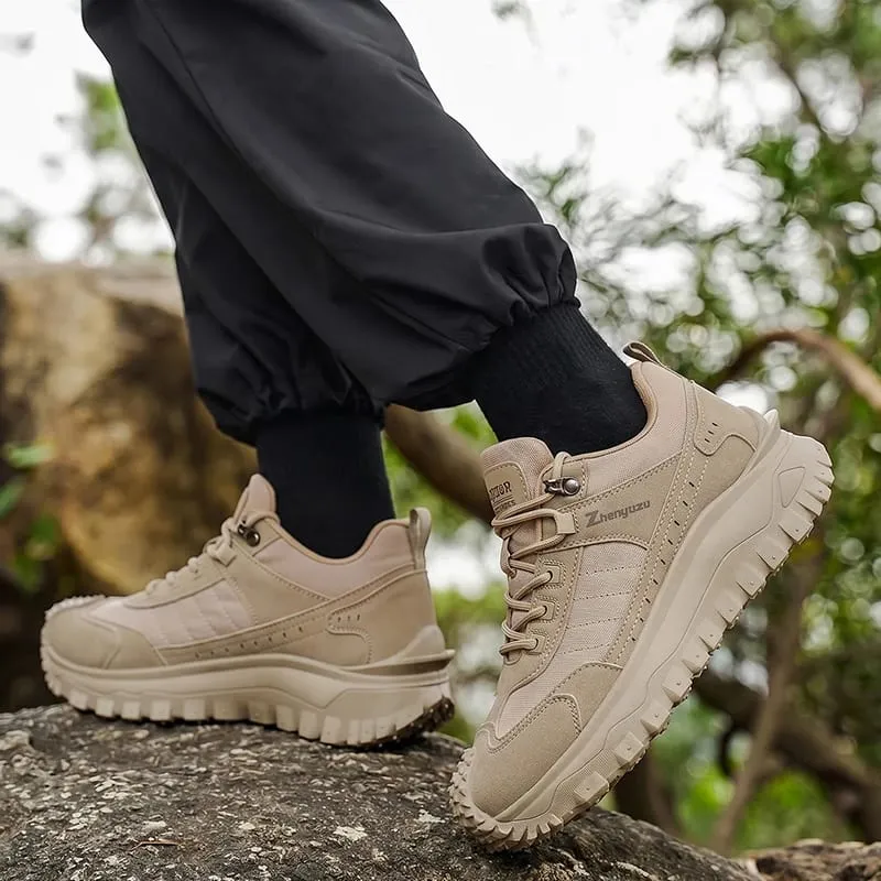 Autumn New High-Top Plus Size Casual Sports Shoes Outdoor Hiking Boots Comfortable Thick Sole Lightweight Casual Walking Shoes Suitable for All-Season Daily Outdoor Activities Walking And Travel Mountaineering Camping Gear — image 7
