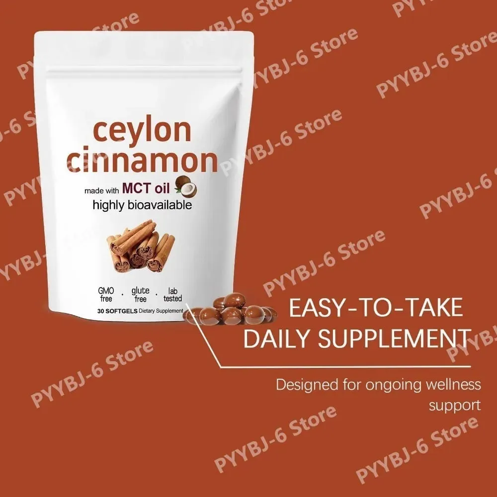 Ceylon Cinnamon Softgels 30 Count Natural Cinnamon Extract Supplement for Daily Wellness Digestion & Vitality Support — image 3