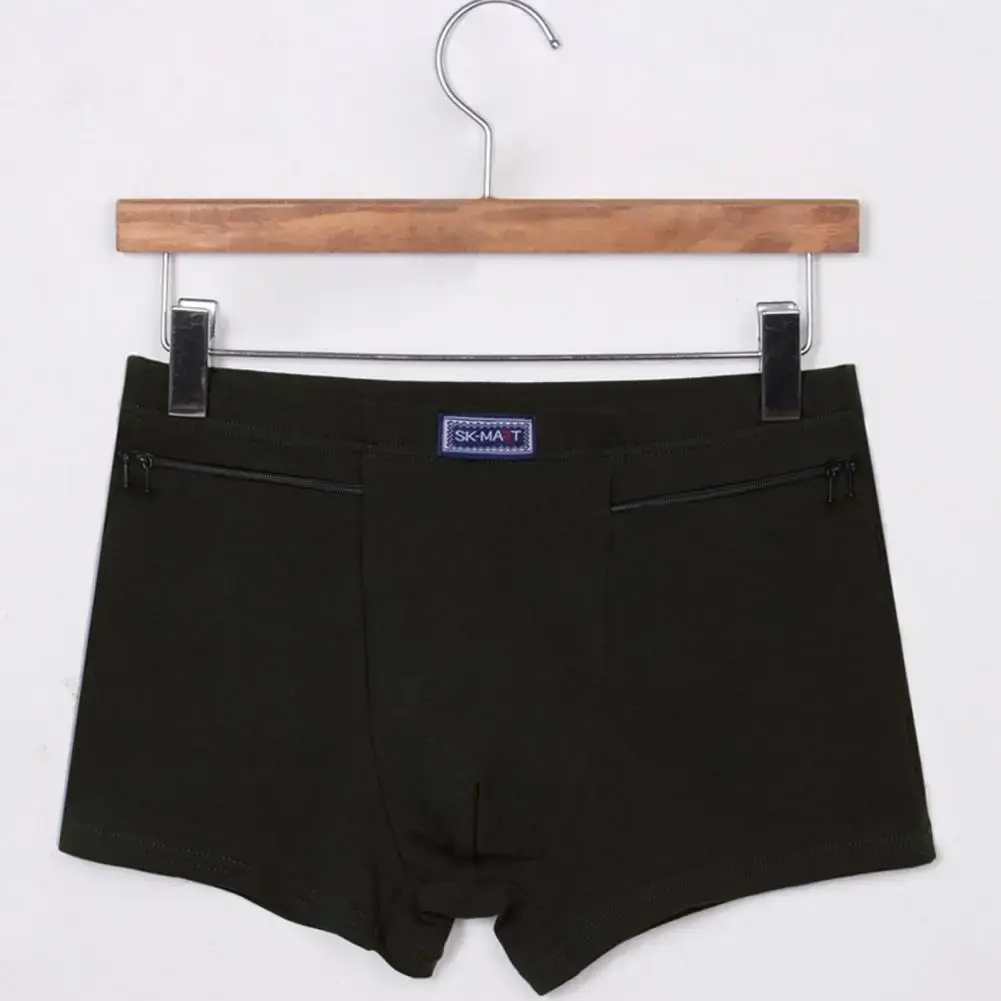 Bolsos masculinos roupa interior anti-roubo cuecas boxer sem costura elástica calcinha masculina de algodão u-bump shorts masculinos roupa diária — image 8