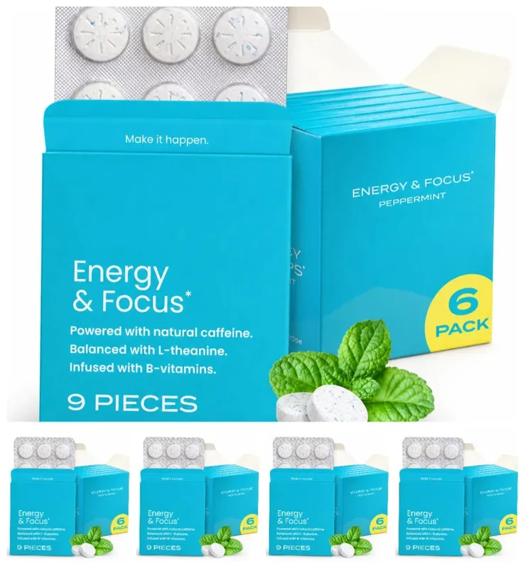 L-Theanine Chews Supplement Supports Natural Alertness Relaxation Peppermint Flavor Vegan Gluten Free — image 12