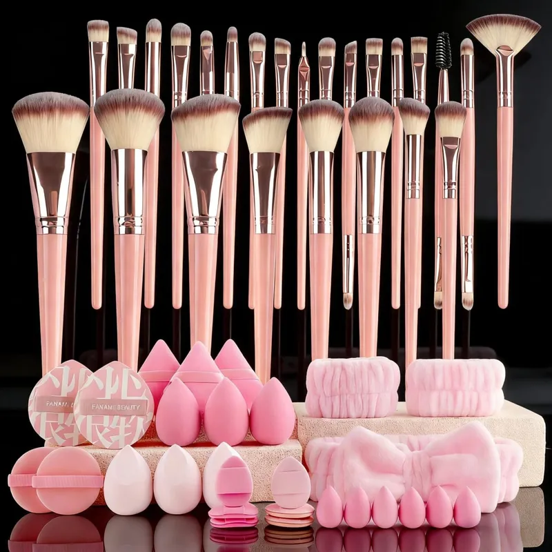 13/53pcs Professional Cosmetic Brush Set for Combination Skin with Soft Brushes Perfect for Beginners and Makeup Artists — image 10