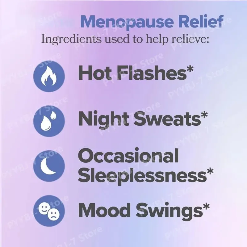 Vitaminas complexas femininas para a menopausa com vitamina D3 B6 ajudam a aliviar suores noturnos, mudanças de humor, suplemento alimentar saudável, 60 peças — image 2