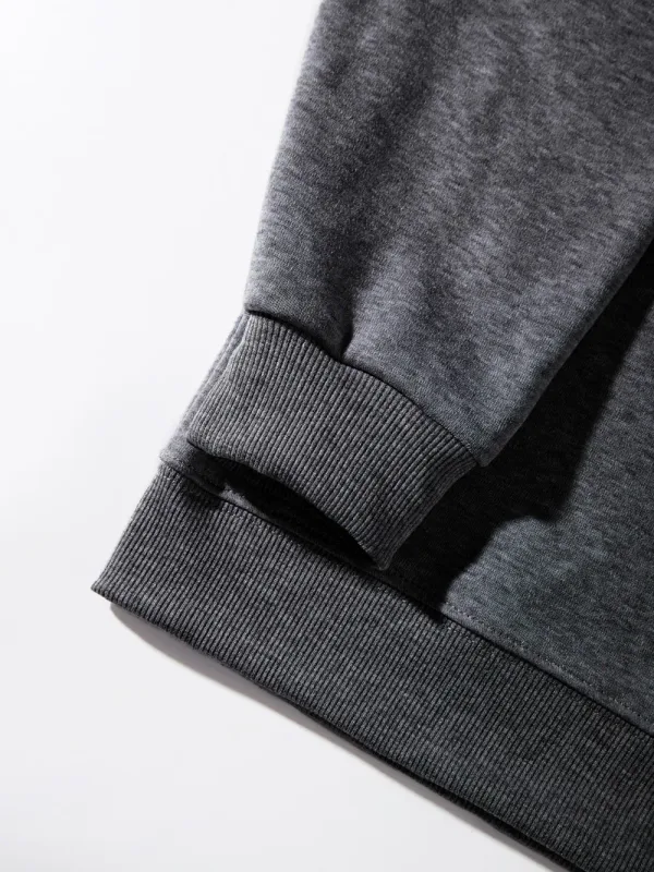 Solid Soft Pullovers Street Autumn Comfy Fleece Hoodies Office Jogging Loose Sweatshirts Casual Basics Daily Streetwear Of Men — image 5