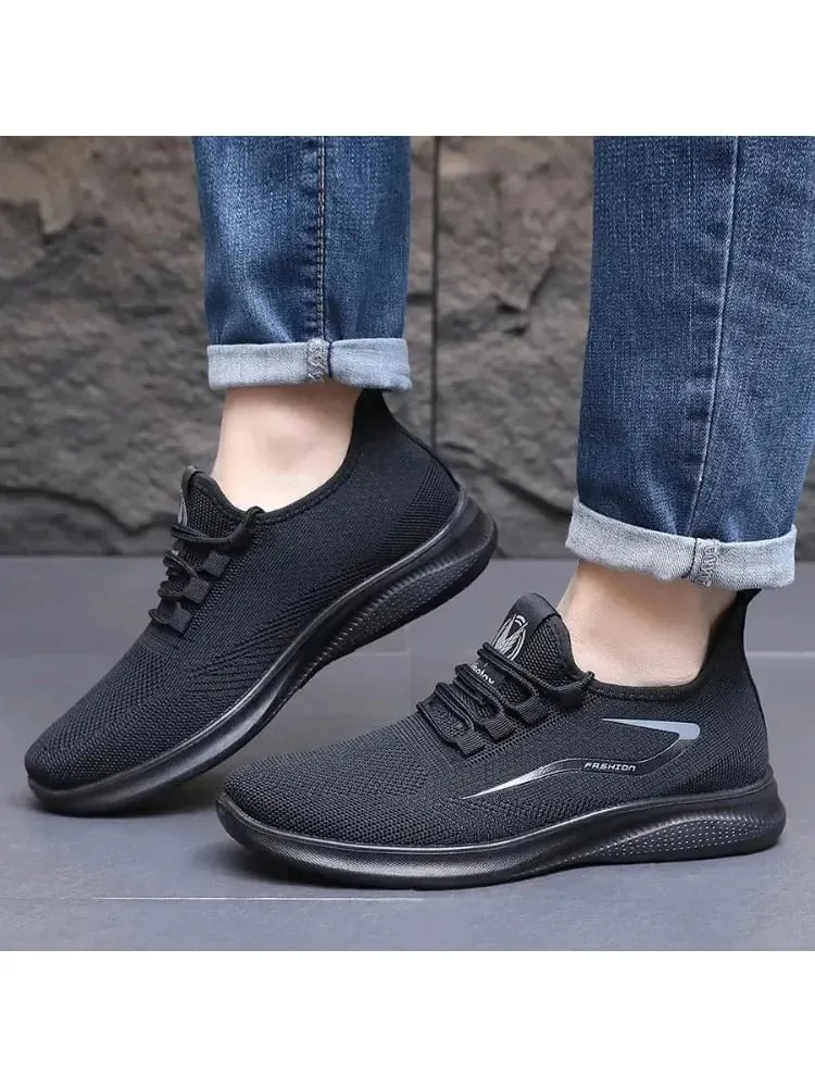Nefes alabilen Hava Örgü Üst Slip On Ayakkabı Esnek Yumuşak Kaymaz Taban Günlük Koşu Eğitmenleri Tüm Sezon Günlük Giyim için — image 5