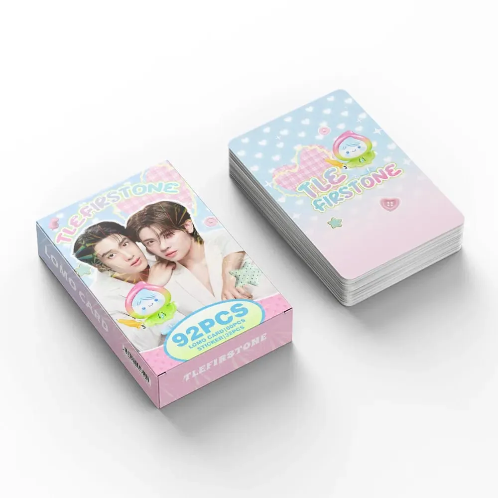 92PCS TLE FIRSTONE Thai Celebrity LOMO Photocards Set with Mini Stickers HD Printed Star Fan Collection Gift — image 2