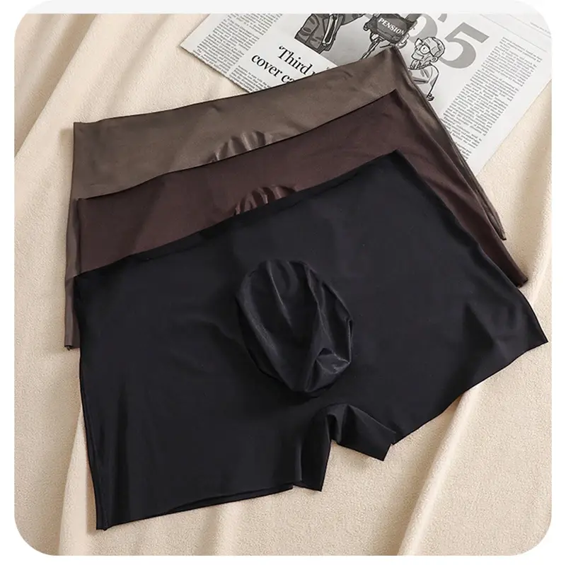 3D Pouch Quick Dry Men Panties Ice Silk Boxers Seamless Sexy Underwear Homme Man Ultra-manipis Breathable Boxer Shorts Underpants — image 12