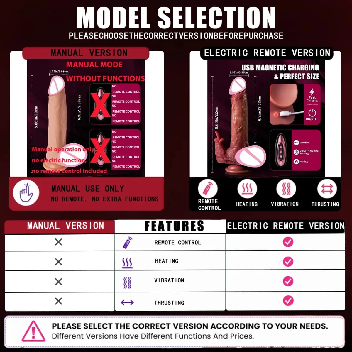 Vibrador - Vibrador -9 Polegadas Massageador Vibratório de Silicone Telescópico para Casais 10 Modos Brinquedo de Massagem Erótica Seguro Discreto Parceiro Feminino Prazer — image 2
