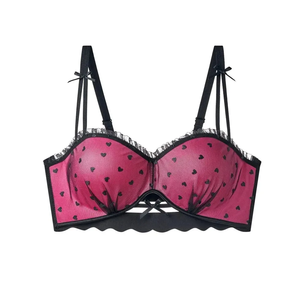 French Lace Push Up Bra For Small Bust Half Cup Anti‑Sag 2026 New Pure Desire Sexy Women Lingerie Brassiere 32-38 A-C — image 7