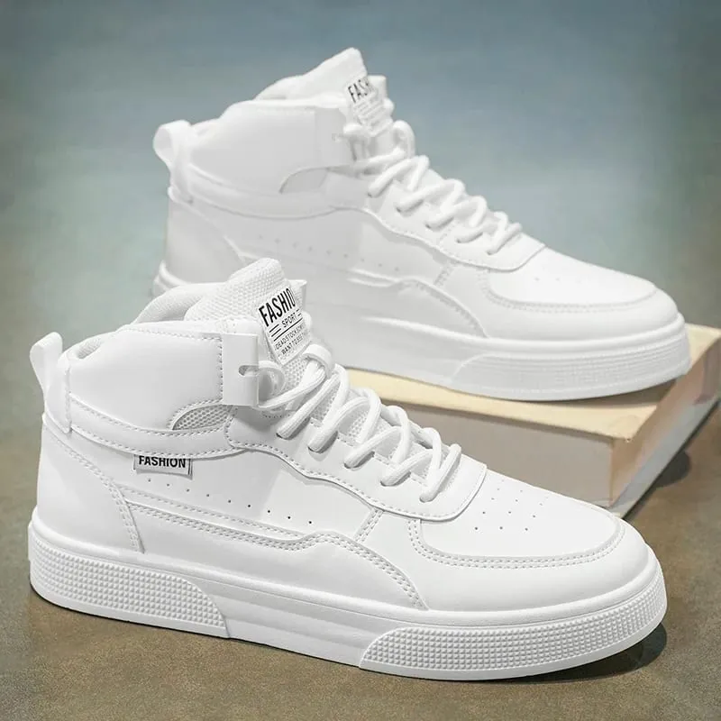 Breathable men's casual shoes skate shoes mid-top men's shoes breathable and versatile sports shoes suitable for wearing all — image 7