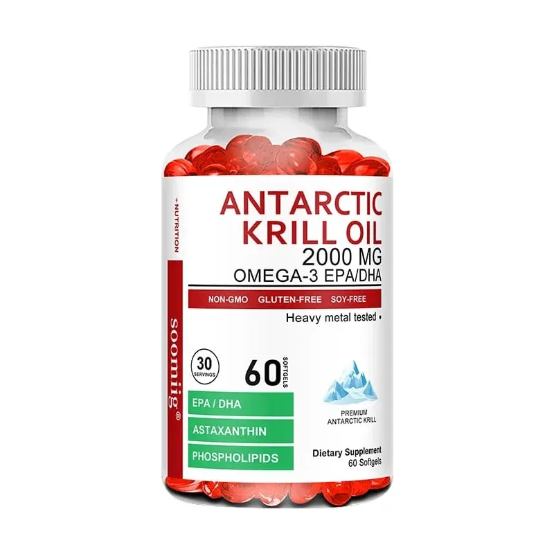 Antarktisz Krill olaj kapszula 2000 mg Omega-3 EPA és DHA asztaxantin-kiegészítővel, a Red Krill Maximum Strength termékéből — image 9