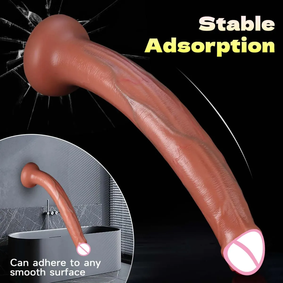 3 Sizes Realistic Super Long Dildo Penis with Suction Cup Soft Masturbator Huge Skin Feel Anal Dick Sex Toy for Men Women Adults — image 5