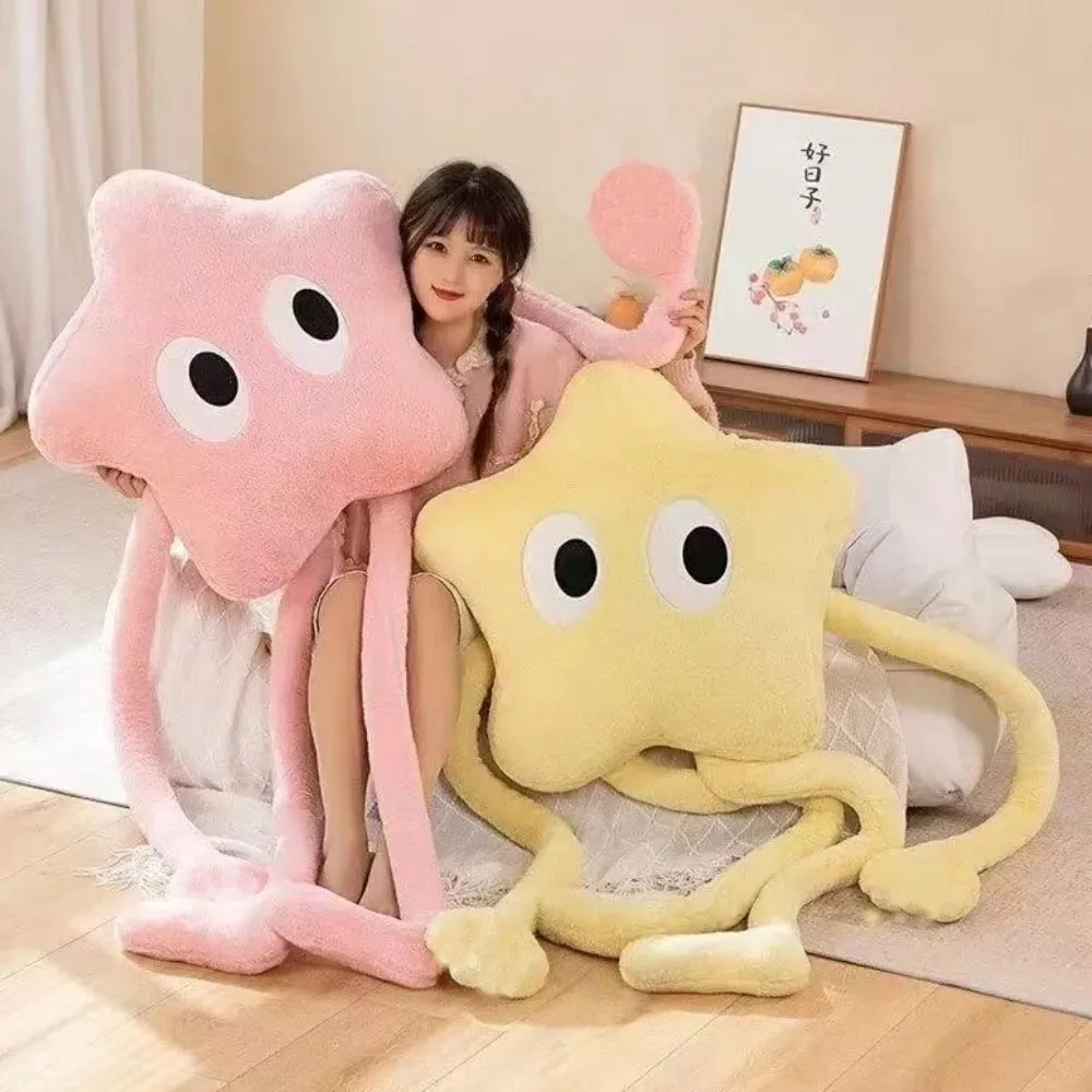 Cute 110cm Star Plush Pillow Plush Soft Stuffed Cushion Throw Pillow Home Decor — image 5