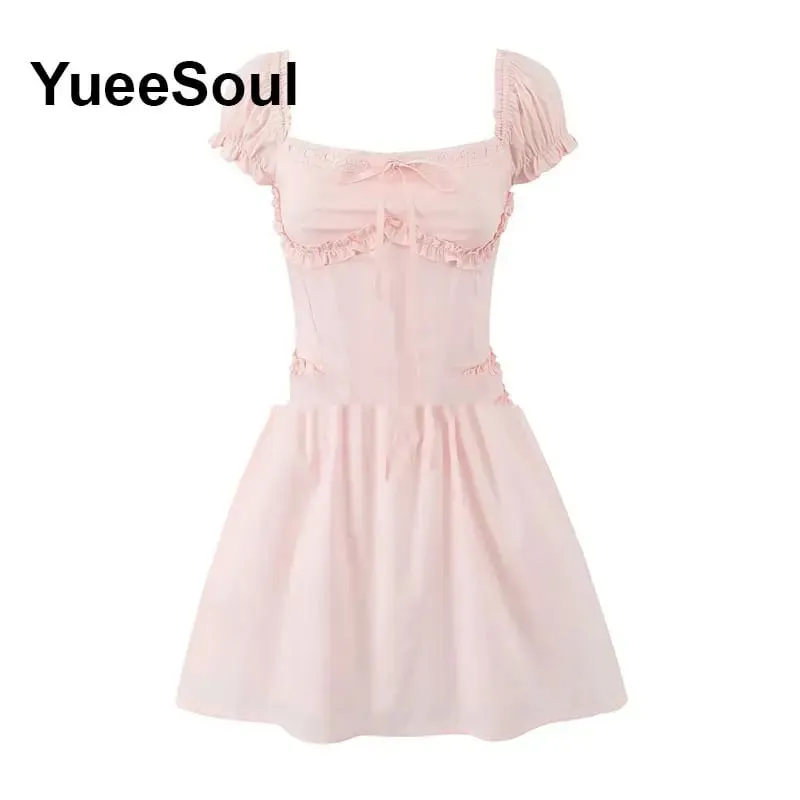 Pink Women's Dress Elegant Evening Birthday Party Female Dresses 2026 Summer New Sweet Cute Y2K Casual High Street Lolita Dress — image 5
