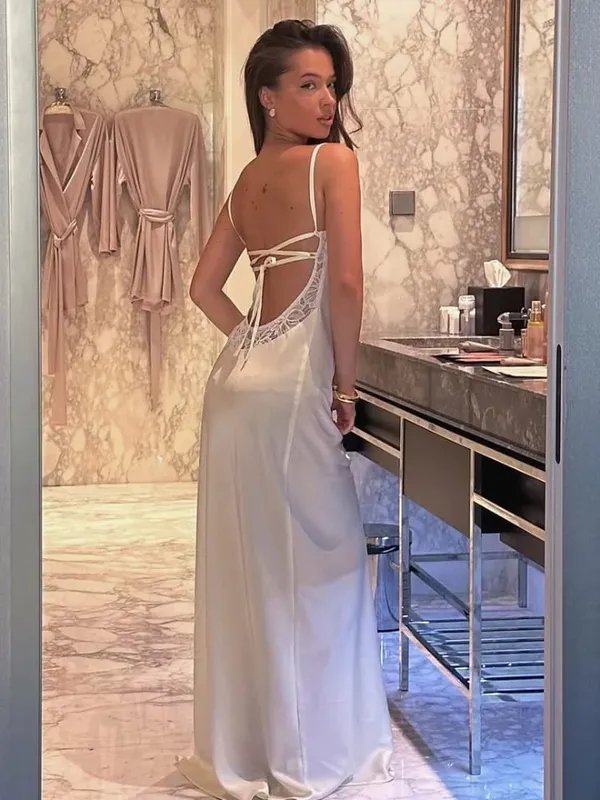 Sólido cetim renda espartilho mini vestido feminino sexy cinta de espaguete puro painel fino ajuste vestidos curtos 2026 na moda senhora noite fora wear — image 11