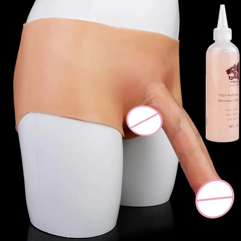 Silikonband Verklighetstrogna dildobyxor Bärbara solid stor penis sexleksaker för kvinnor lesbisk parsex — image 15
