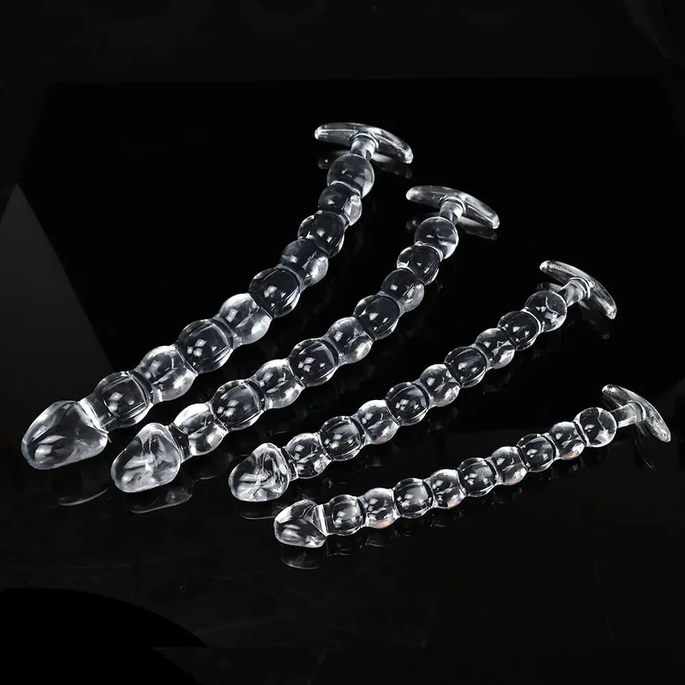 40cm vibrador de vidro pênis artificial pau cristal anal grânulo butt plug massagem próstata masturbar brinquedo sexual para mulheres adultas — image 6
