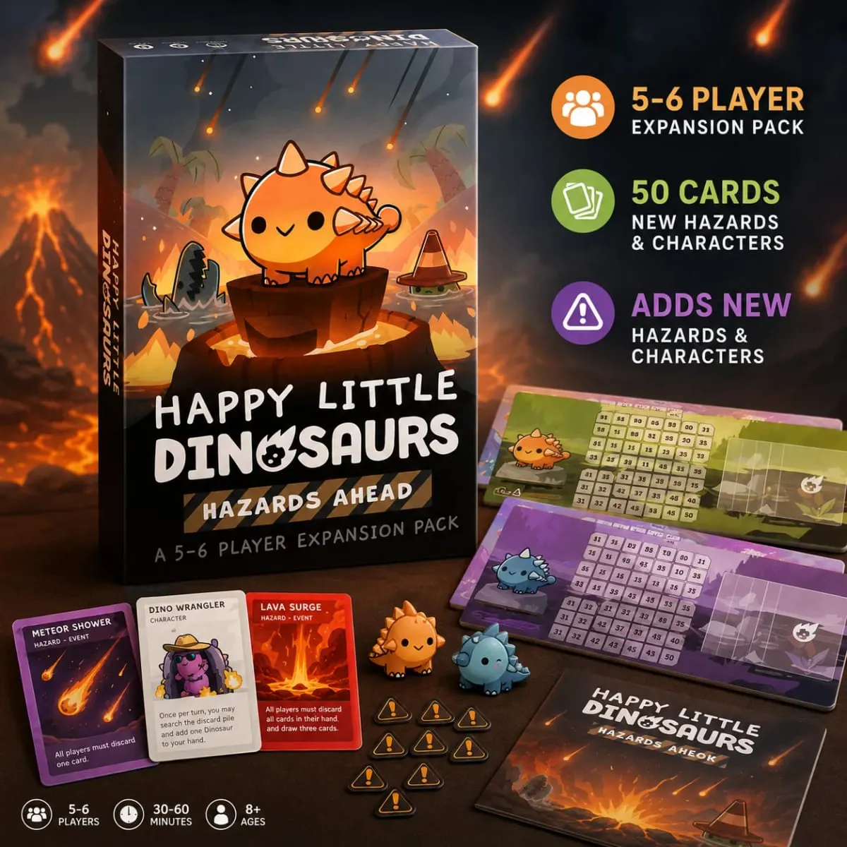 HappyLittle Dinosaurs Card Game Expansion Pack Funny StrategyParty Board GameforFamily Friends Kids and Adults English Version — image 2