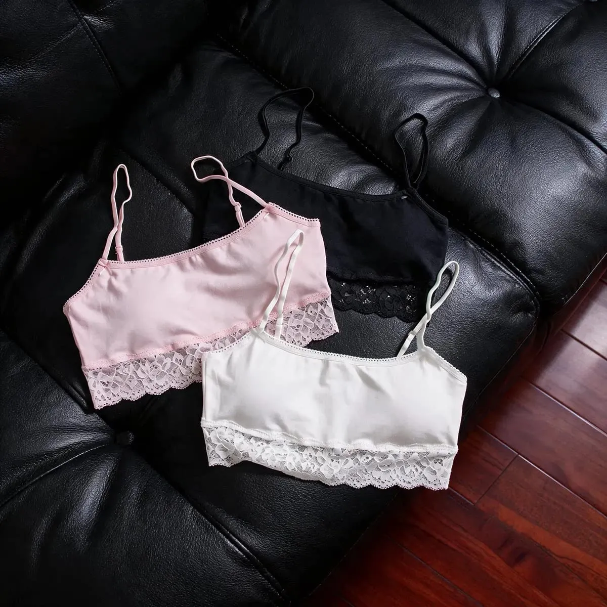Women's Bra‑and‑Panty Set with Pads Spandex‑Cotton Material Hot‑girl Style Lace Comfort Lingerie Back‑Beauty Camisole Vest wi — image 6