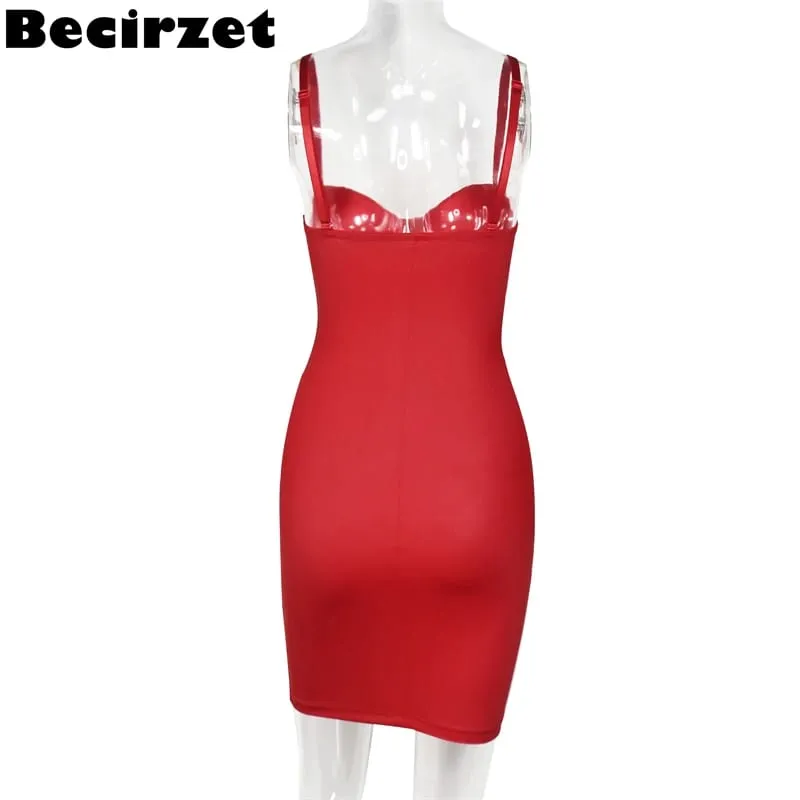Becirzet Klänningar För Kvinna Bantning Slips Mini Rak Tube Klänning Body Shaper Kroppsunderkläder Fest Sexiga Kvinnliga Kläder — image 6
