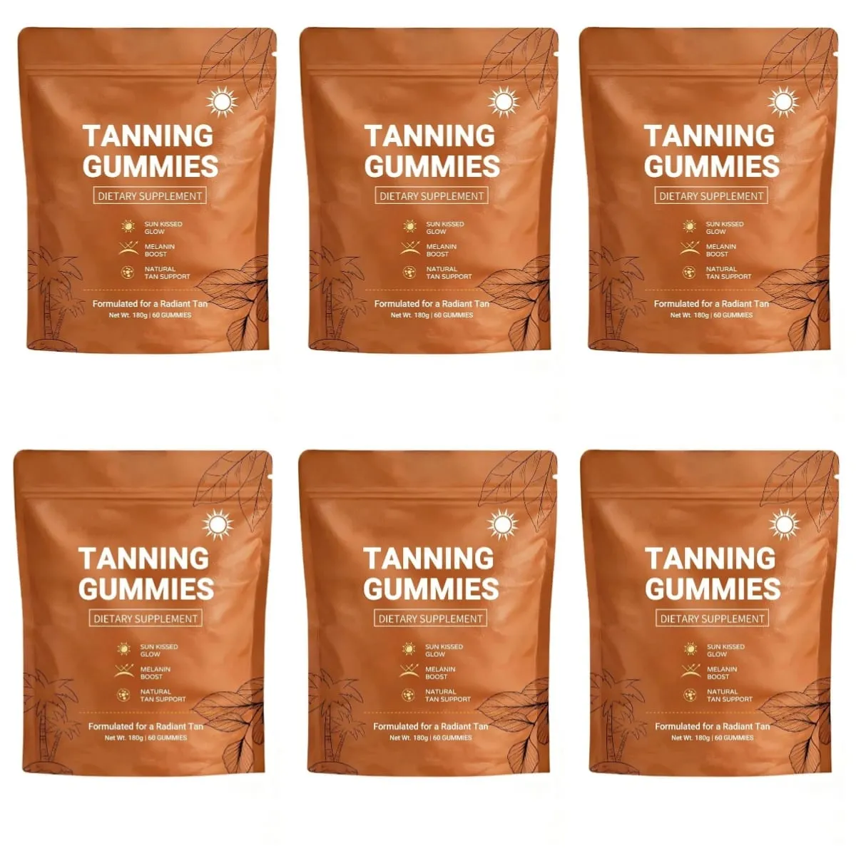 Tanning Gummies for Women Sunless Bronzing Glow Support Vegan Sugar-Free Non-GMO Astaxanthin & Lycopene 60 Count — image 10