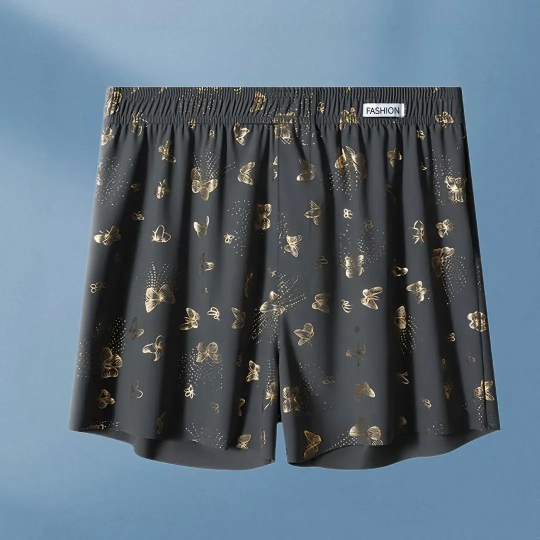 4-Piece Butterfly Print Men's Personalized Aro Pants, Loose And Breathable Casual Underwear, Men's Fashionable Boxer Shorts — image 9