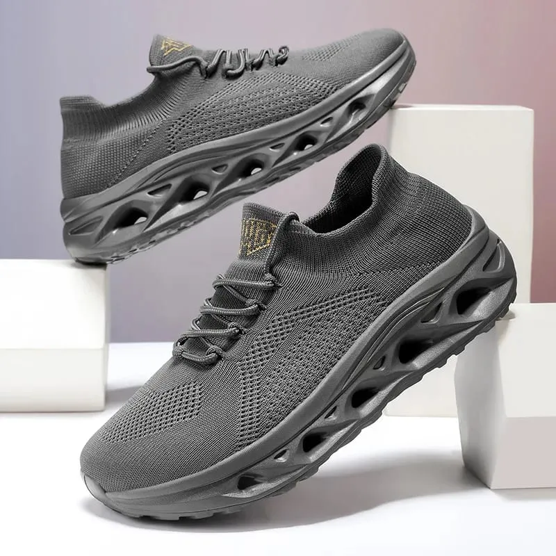 Men's Lightweight Mesh Breathable Walking Shoes Height Increasing Thick Soled Casual Outdoor Running Shoes — image 2