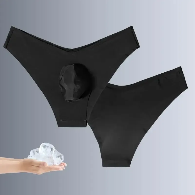 1 Piece Men's Sexy Semi Sheer V-Waist High Cut Briefs - Ultra-Thin Cool Touch Lightweight Breathable Soft Casual Men Underwear — image 2