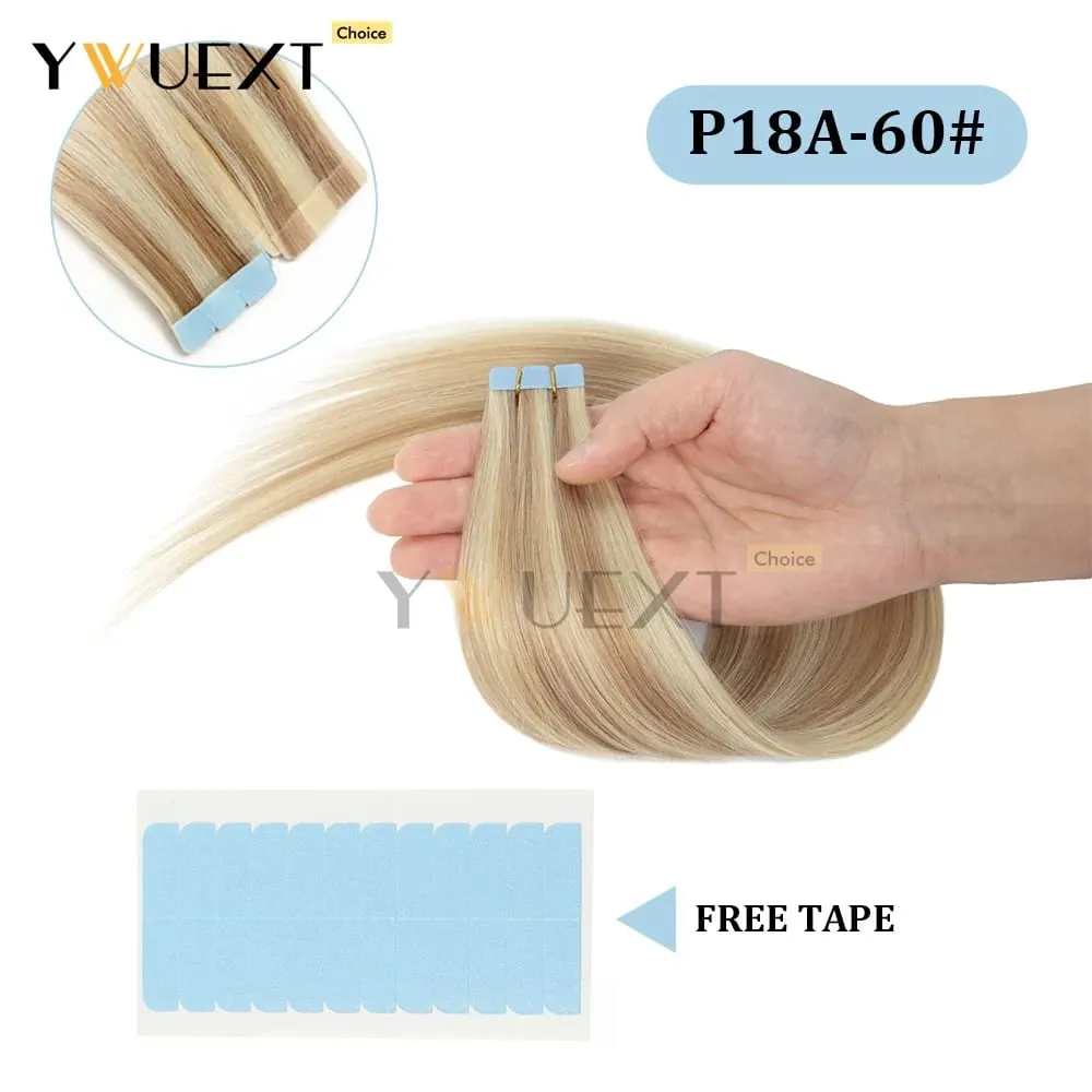 Mini Tape in Human Hair Extensions Natural Straight For Women 12inch-20inch 12.5g-20g Easy to Wear 10pcs/pack Salon Quality — image 16