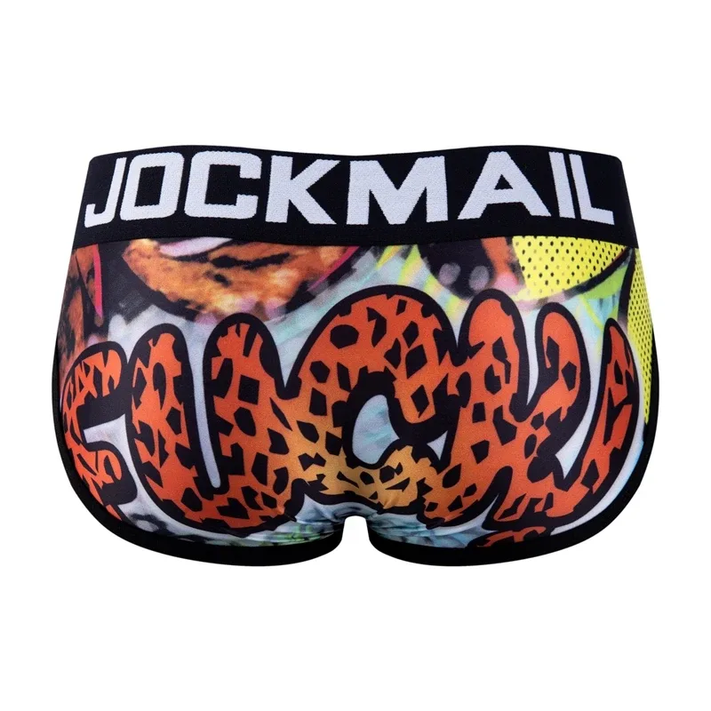 Diversão divertida sexy roupa interior masculina impressão cuecas de seda gelo cueca gay masculino calcinha deslizamento 21 padrão design shorts — image 41