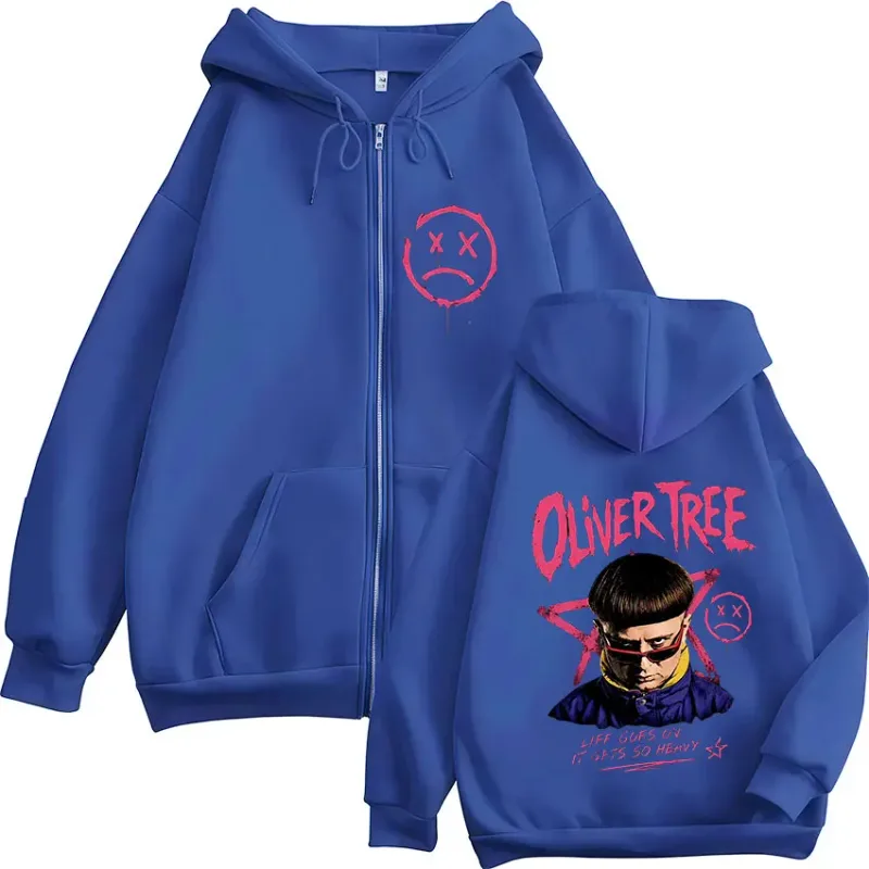 Rest in Peace Oliver Tree Zipper Hoodies Tribute Life Goes on 1993-2026 Memorial Men's Fashion Hip Hop Zip Up Hooded Sweatshirts — image 5