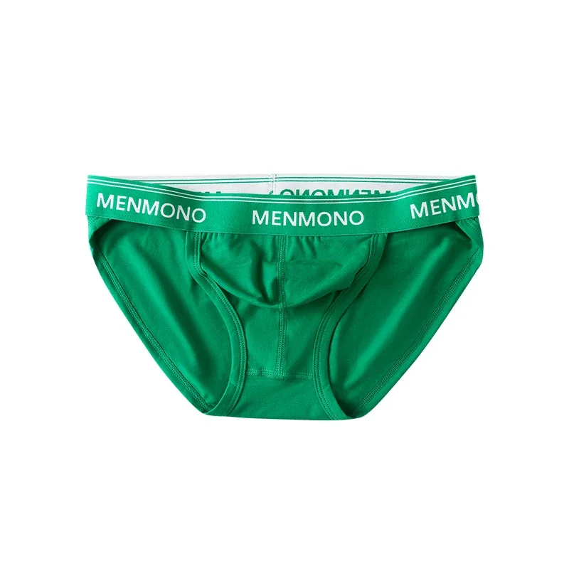 MEN cotton tide men's triangle bagong sexy low waist slim breathable youth personality U convex underwear men.