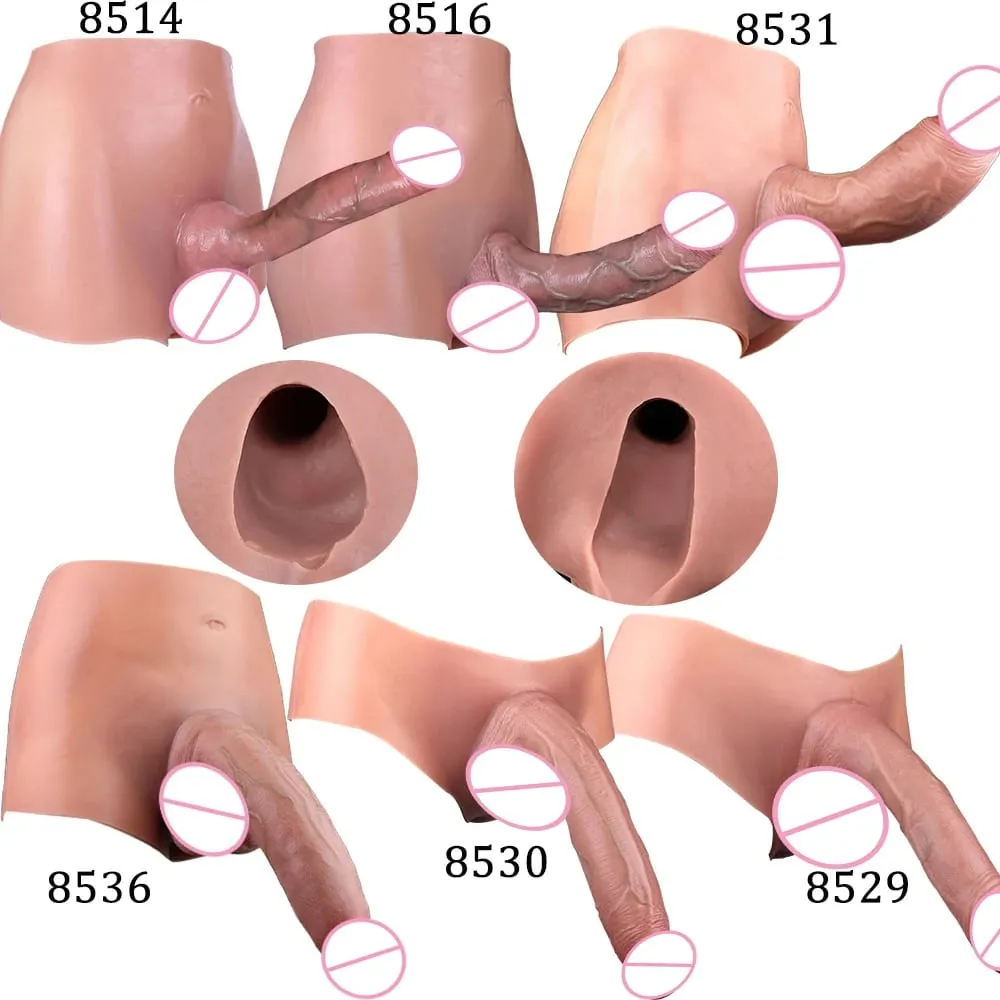 Strap-On Lifelike Penis Cover насадка на член Large Hollow DildoPants Intim vuxen sexleksak för par Sex — image 2