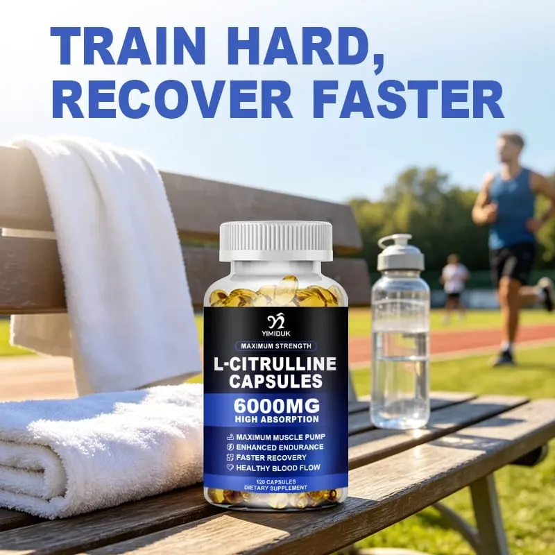 Premium L-Citrulline Capsules with High-potency Citrulline Gelatin Support Vessel Health Boost Workout Hasten Muscle Repair — image 7