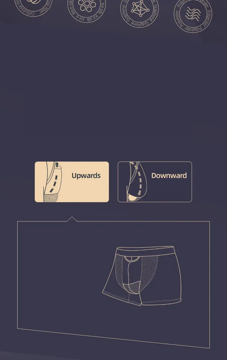 Men's Boxers Shorts Push Up Underwear Modal Pantie Man Breathable Magnetic Ice Silk Bullet Separation Pouch Underpants Cueca — image 1