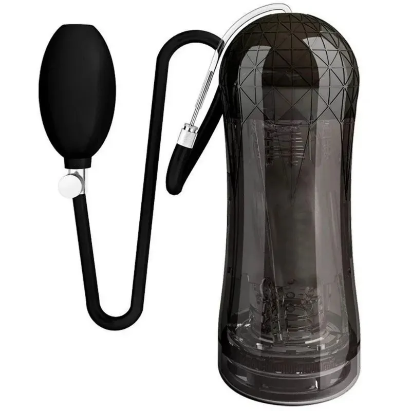Male Masturbation Cup Adult Products Pocket Pussy Glans Stimulator Penis Trainer Inflatable Bulb Squeeze Sex Toys For Men