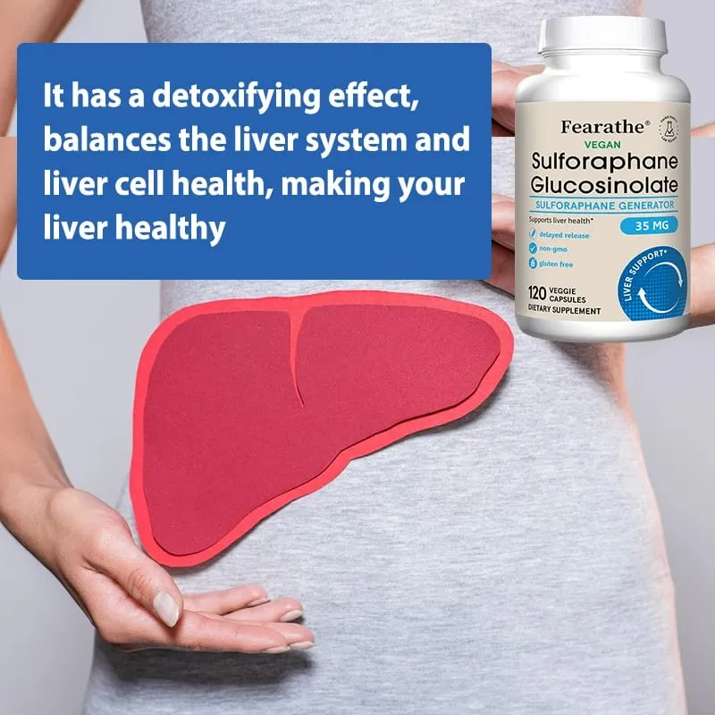 Sulforaphane Glucosinolate Capsules - Broccoli Seed Extract with Myrosinase Liver Detox & Cellular Health Support 120 Counts — image 3