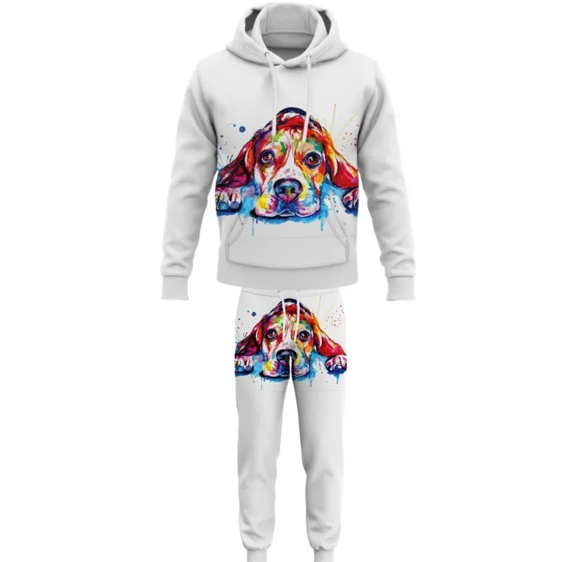 Fashion Animals Dog 3D Printed Autumn Hoodie Suit Men Sweatshirts Sweatpants Casual Two Piece Tracksuit Set Men's Clothing — image 10