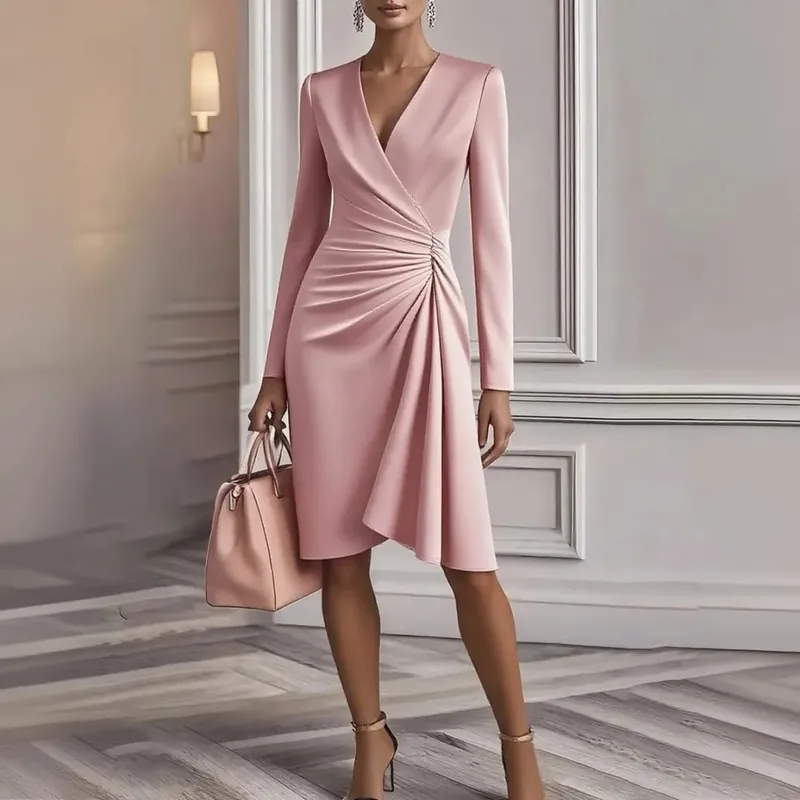 Maiksing manggas na Chiffon Evening Dress Pambabae Party Dress Monochromatic Bohemian Long Elegant Bago 2022 — image 10