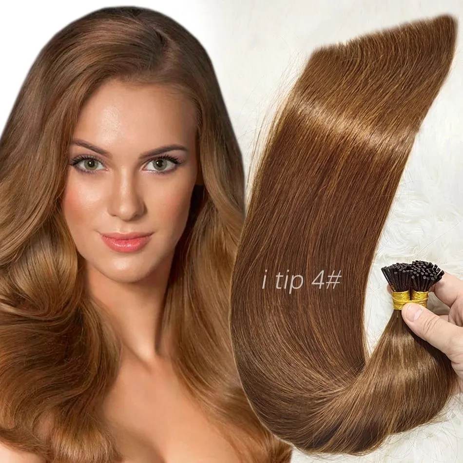 I Tip Human Hair Extensions 50g Straight Fusion Hair 30Inch Keratin Capsule Original Real Natural Hair Blonde Color — image 10