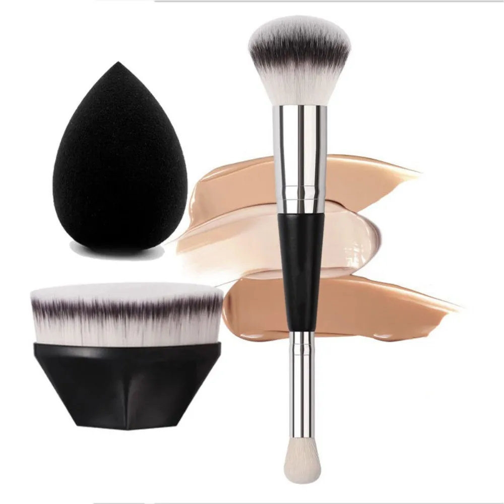Rounded Taperd Dual-ended Foundation Brush Short Hair Flawless Dual-purpose Makeup Brush Makeup Brushes for Liquid Cream Powder — image 5