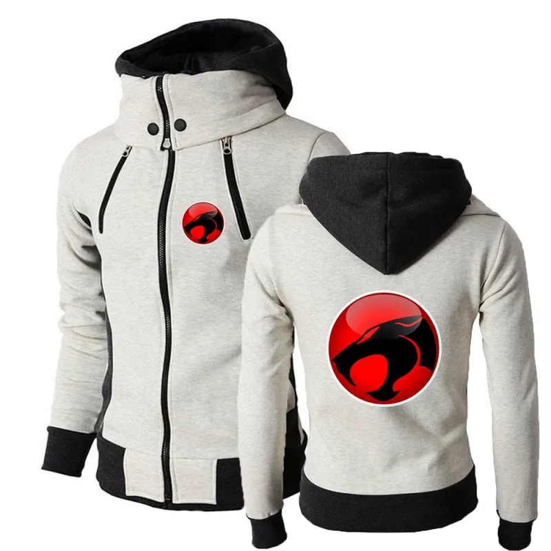 ThunderCat Logo The men's three-color zipper pullover is suitable for business wear in spring and autumn hoodies jacket