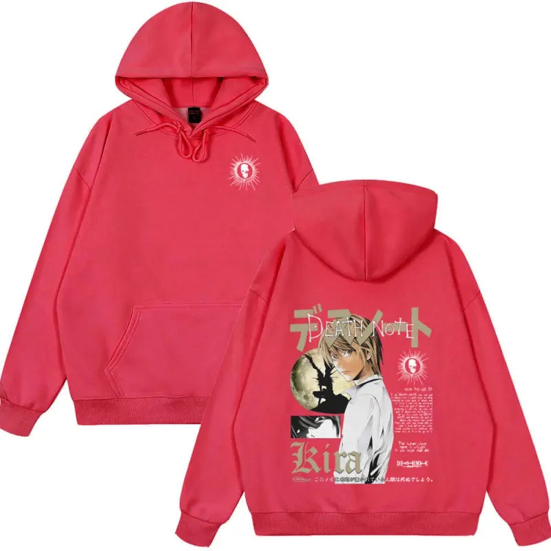 Japan Anime Death Note Yagami Light Tops Men High Quality Cotton Clothes Fashion Hip Hop Couple Hoodies Winter Funny Streetwear — image 5