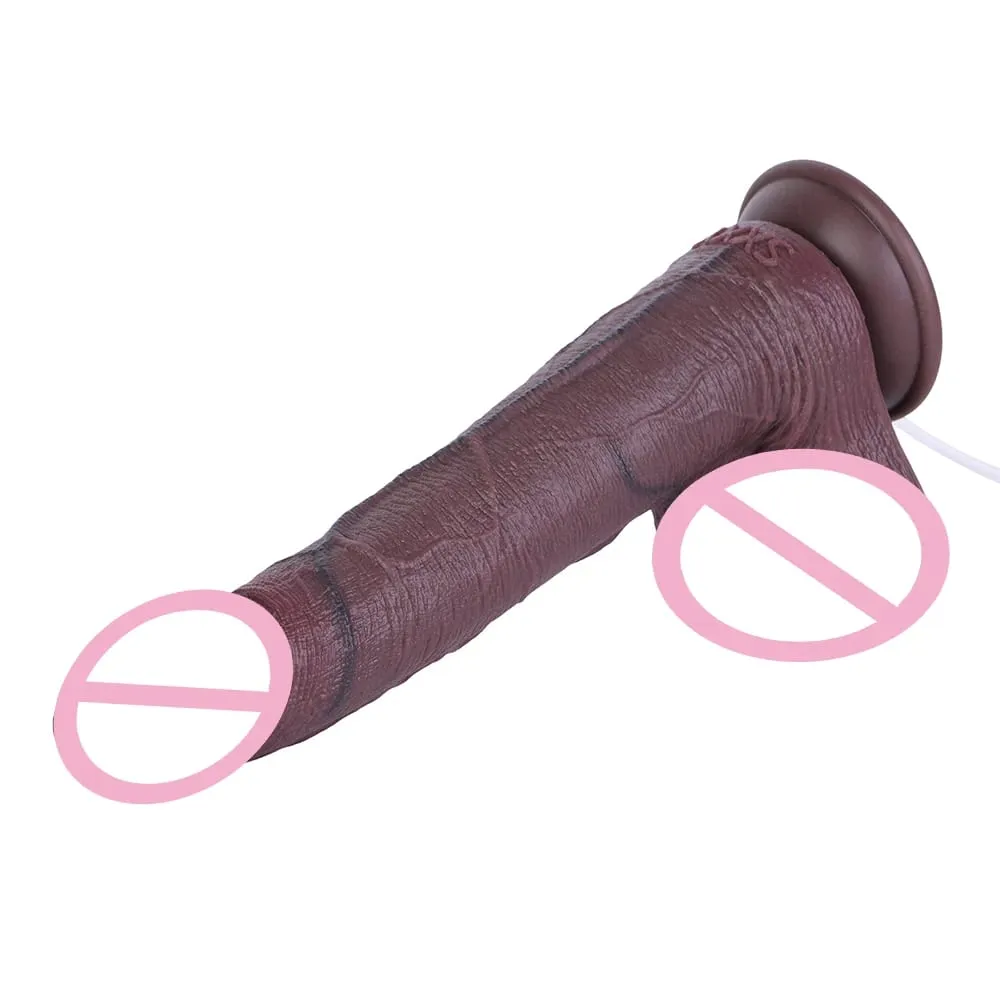 Silicone Lifelike Double Layers Ejaculating Penis Squirting Long Dildo With Sucker Anal Sex Toys Para sa Lalaki Babae Masturbator — image 3