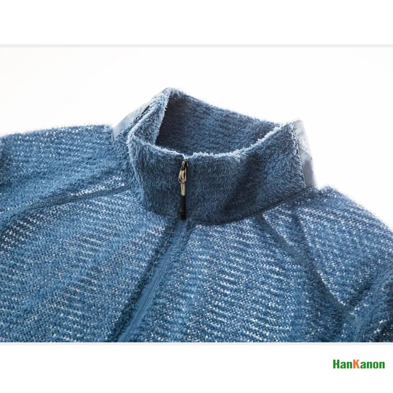 Men's Half - Zip Stand Collar Sweatshirt maraming nalalaman Air Fleece Base Layer para sa Panlabas na Camping Hiking Cycling — image 6