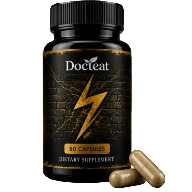 Docteat Men's Energy & Vitality Capsules with B6 D3 Zinc Ashwagandha L-Citrulline Panax Ginseng Daily Support 60 Capsules